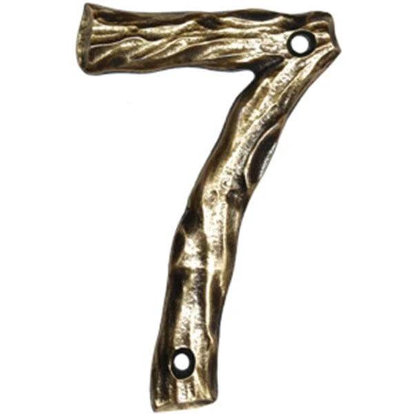 LHN7-N Log House Number 7, Nickel, 1 piece